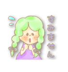 お絵かき風女の子●敬語（個別スタンプ：13）