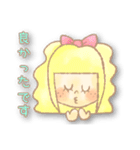 お絵かき風女の子●敬語（個別スタンプ：34）