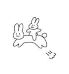 うさぎたちのかんじょう（個別スタンプ：4）