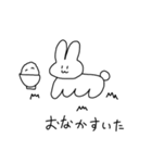 うさぎたちのかんじょう（個別スタンプ：6）