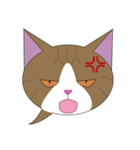 まゆげ猫まゆたま～ふきだしは占拠しました（個別スタンプ：12）