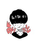 黒髪マッシュくん（個別スタンプ：6）