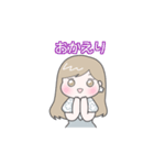 よしこのかわいい女の子のスタンプ（個別スタンプ：15）