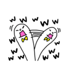 しんぷるな白いやつら（個別スタンプ：16）