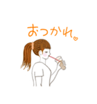 タピオカ女子とイチゴフレーバー（個別スタンプ：2）