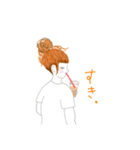 タピオカ女子とイチゴフレーバー（個別スタンプ：15）