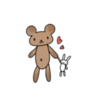 くまとうさぎのぬいぐるみ（個別スタンプ：1）