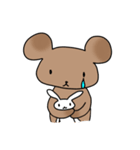くまとうさぎのぬいぐるみ（個別スタンプ：14）