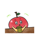 動く赤いリンゴのスタンプ（個別スタンプ：2）