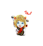 サムライ猫ガール2（個別スタンプ：1）
