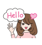 キュートな大人女子～基本のスタンプ～（個別スタンプ：1）