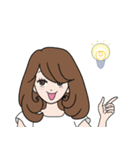 キュートな大人女子～基本のスタンプ～（個別スタンプ：4）