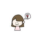 呑んだくれ女子大生（個別スタンプ：7）