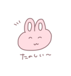 ぴんくのうさぎさんスタンプ（個別スタンプ：16）