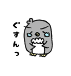 まゆげペンギン(♂)とドライな彼女（個別スタンプ：10）