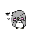 まゆげペンギン(♂)とドライな彼女（個別スタンプ：18）