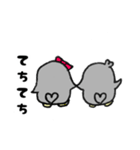 まゆげペンギン(♂)とドライな彼女（個別スタンプ：25）