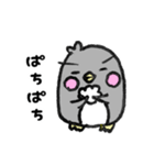 まゆげペンギン(♂)とドライな彼女（個別スタンプ：30）