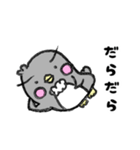 まゆげペンギン(♂)とドライな彼女（個別スタンプ：32）