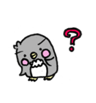 まゆげペンギン(♂)とドライな彼女（個別スタンプ：36）