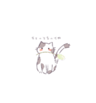少女とねこ。（個別スタンプ：3）