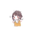 少女とねこ。（個別スタンプ：5）