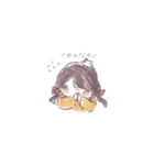 少女とねこ。（個別スタンプ：7）