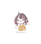 少女とねこ。（個別スタンプ：8）