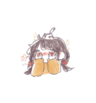 少女とねこ。（個別スタンプ：13）
