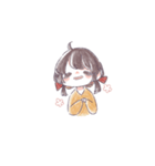 少女とねこ。（個別スタンプ：14）