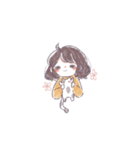 少女とねこ。（個別スタンプ：15）