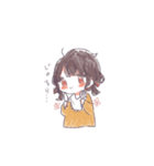 少女とねこ。（個別スタンプ：16）