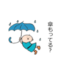 素直な雨ぼうず君（個別スタンプ：3）