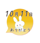 10月11日記念日うさぎ（個別スタンプ：23）