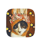 白黒ハチワレねこのスタンプ（個別スタンプ：1）