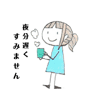 【手描き】女の子のゆるい敬語スタンプ（個別スタンプ：27）
