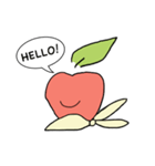 ちょっとおしゃれなりんご（個別スタンプ：1）