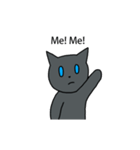無心の猫の黒い - Kka Mang (英語)（個別スタンプ：4）