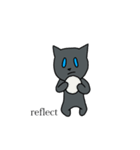 無心の猫の黒い - Kka Mang (英語)（個別スタンプ：6）