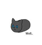 無心の猫の黒い - Kka Mang (英語)（個別スタンプ：9）