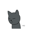 無心の猫の黒い - Kka Mang (英語)（個別スタンプ：15）