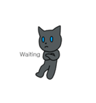 無心の猫の黒い - Kka Mang (英語)（個別スタンプ：17）