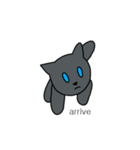 無心の猫の黒い - Kka Mang (英語)（個別スタンプ：18）