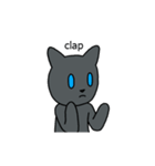 無心の猫の黒い - Kka Mang (英語)（個別スタンプ：19）