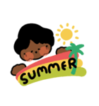 青の可愛い子★summer ver.（個別スタンプ：1）