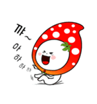 strawberry sticker(korea text version)（個別スタンプ：14）