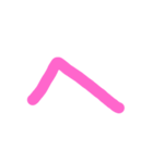 手書き文字 ピンク ひらがな（個別スタンプ：29）