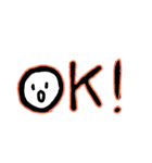 Oの中ににこちゃん。よく使う言葉（個別スタンプ：1）