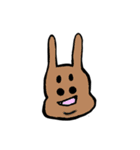 二重顎うさぎ(文字入り)（個別スタンプ：38）