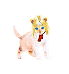 Happy Cat Girl 2（個別スタンプ：5）